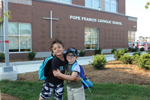 Families gather to mark opening of new school, Pope Francis CES in Kleinburg